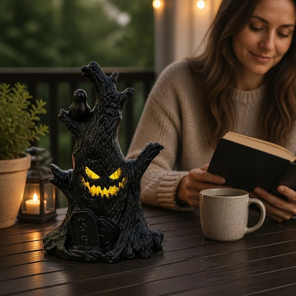 Halloween Tree Decoration | Flameless Flickering LED & Battery-Powered