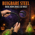 Halloween Witch Broom | Animated Movement & LED Lights | Battery-Powered