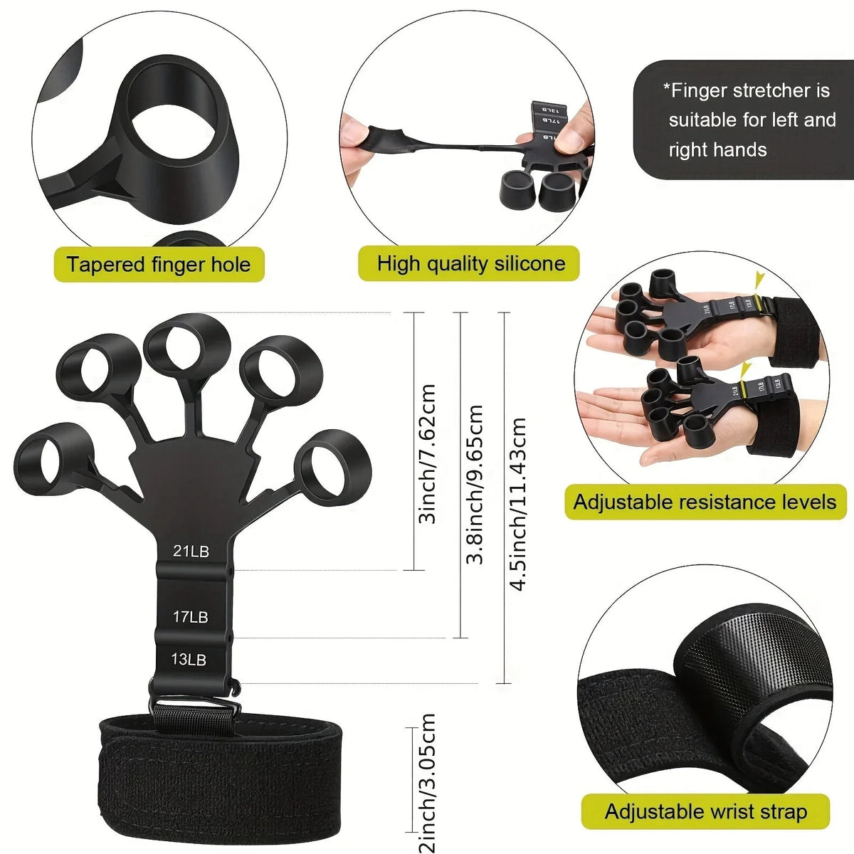 Hand Trainer Set | Adjustable Resistance & Ergonomic Grip | 5-Piece