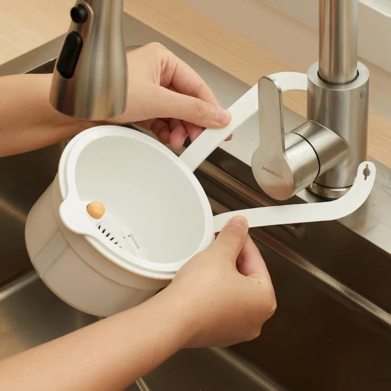 Hanging Draining Basket | Two-Part Filter & One-Click Emptying