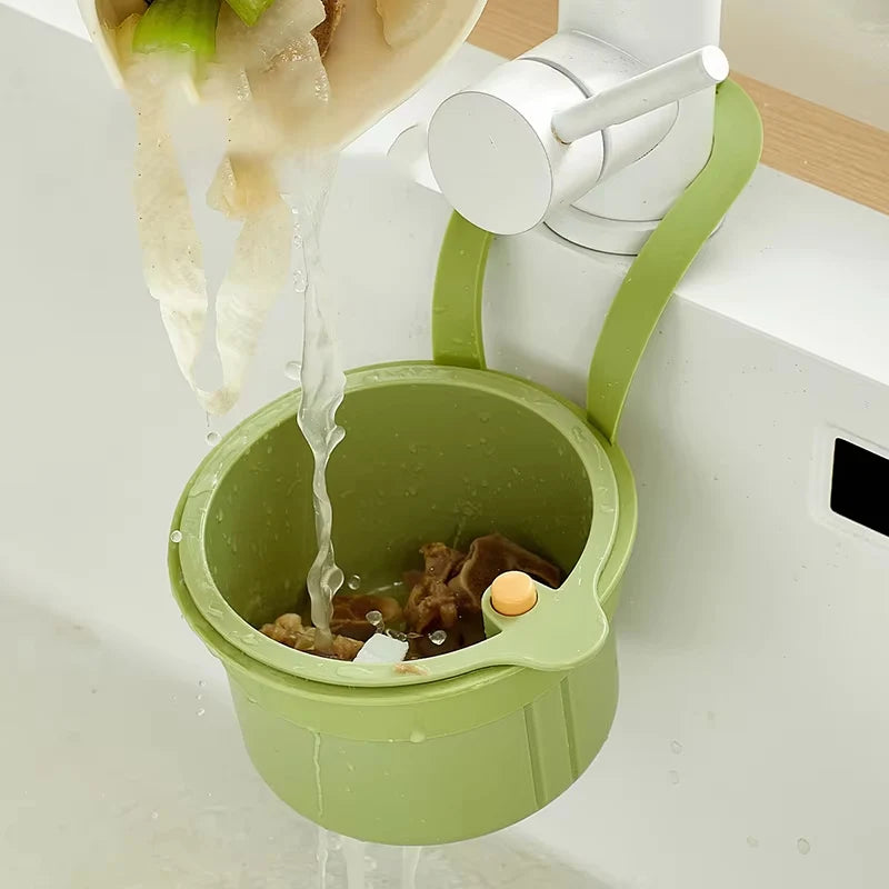 Hanging Draining Basket | Two-Part Filter & One-Click Emptying