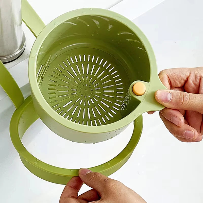 Hanging Draining Basket | Two-Part Filter & One-Click Emptying