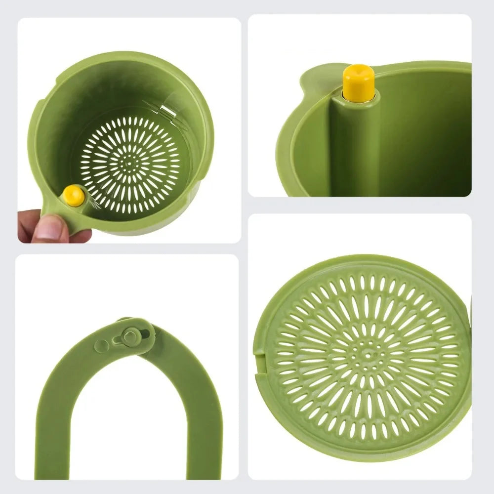 Hanging Draining Basket | Two-Part Filter & One-Click Emptying