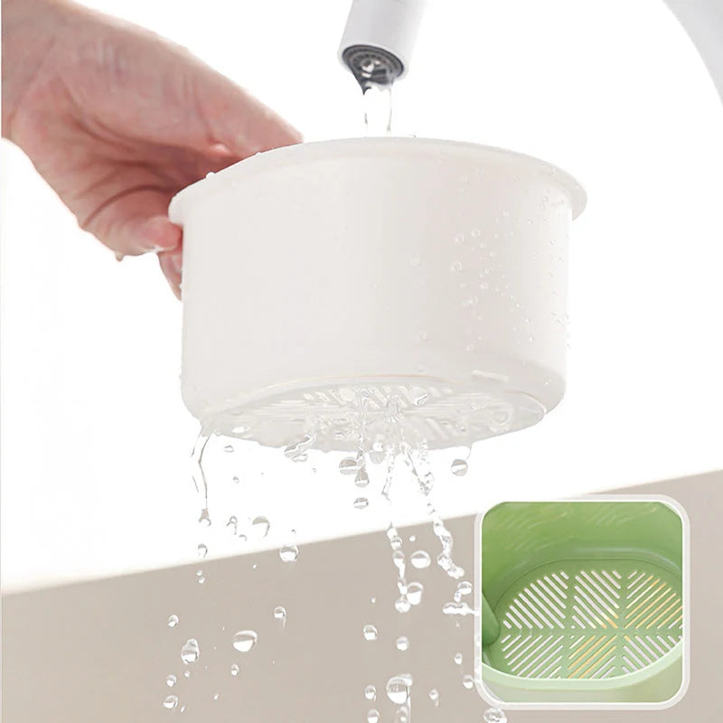 Hanging Sink Strainer Basket | Fine Stainless Steel Mesh & Lock-Release | Fits Most Faucets