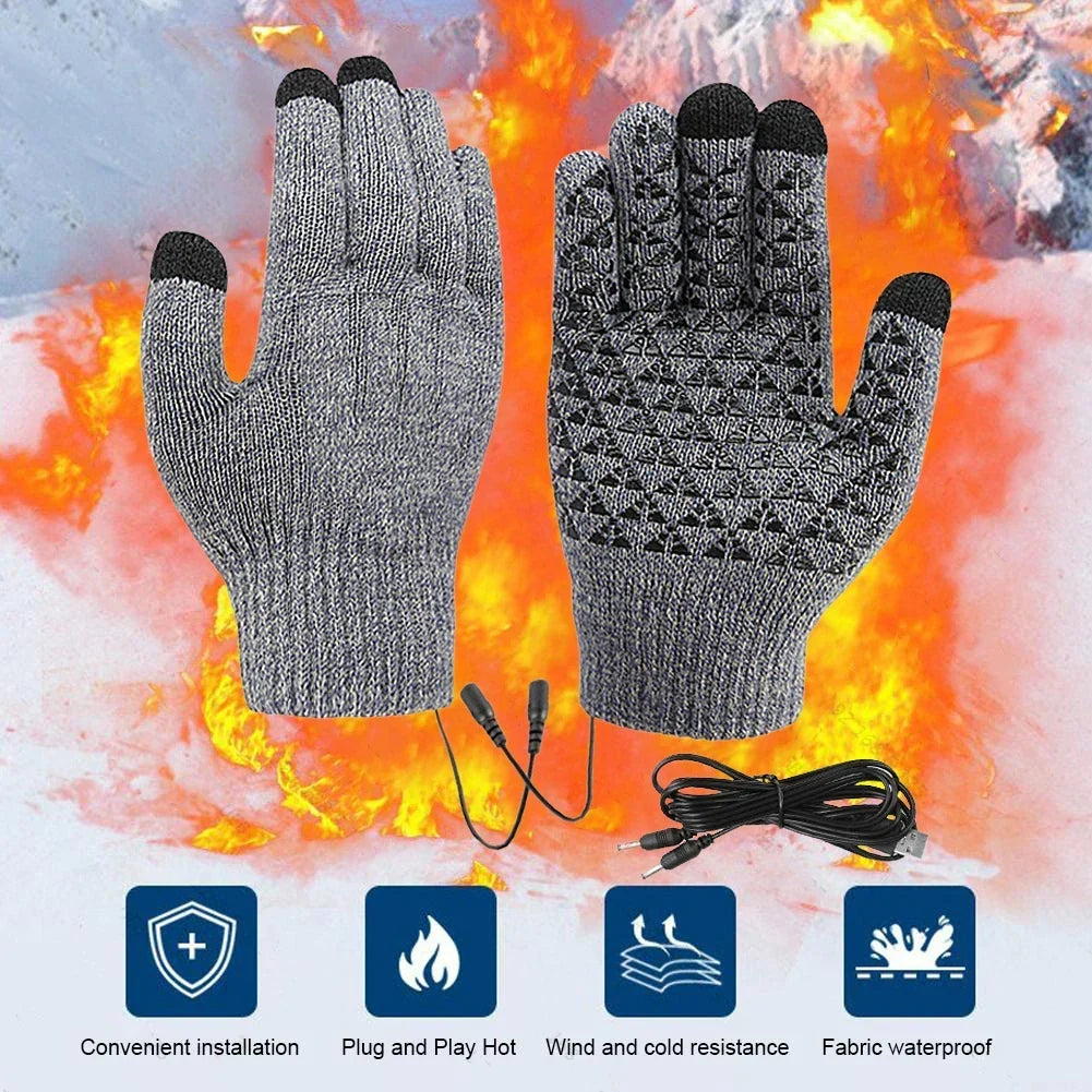 Heated Gloves | USB-Powered Heating, Touchscreen-Compatible & Non-Slip Grip