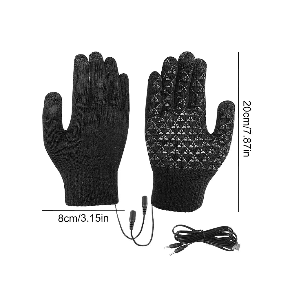 Heated Gloves | USB-Powered Heating, Touchscreen-Compatible & Non-Slip Grip