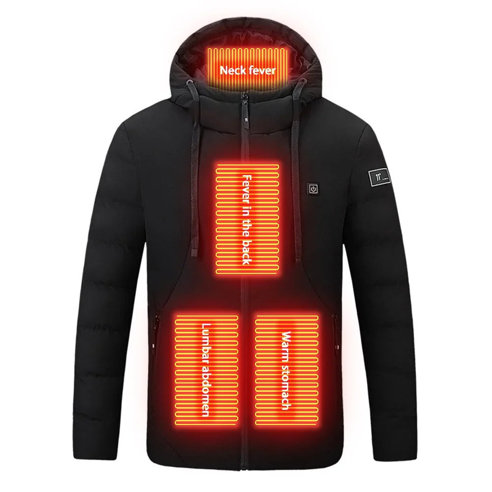 Heated Hoodie | 4-Zone Carbon-Fiber Heating & USB-Powered