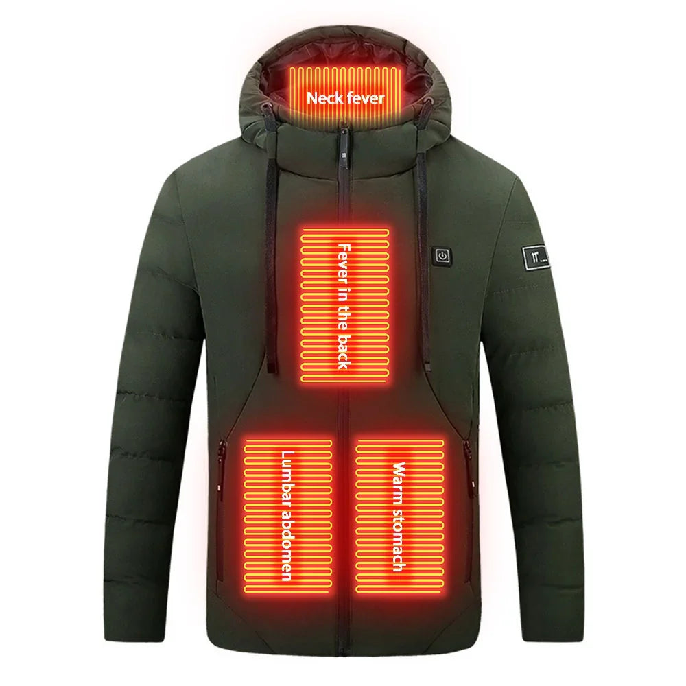 Heated Hoodie | 4-Zone Carbon-Fiber Heating & USB-Powered