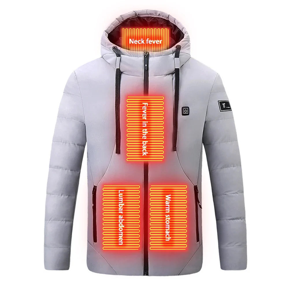 Heated Hoodie | 4-Zone Carbon-Fiber Heating & USB-Powered