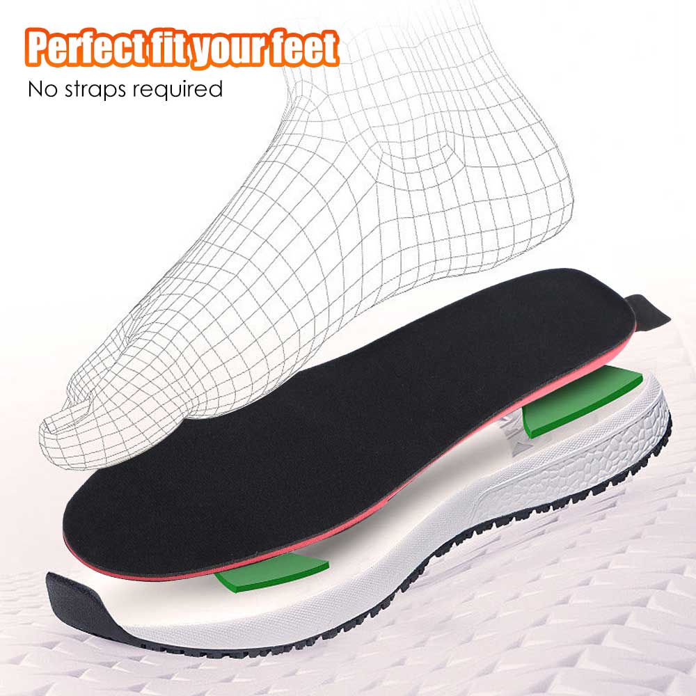 Heated Insoles | Rechargeable 10-Hour & 3 Heat Levels | Slim Slip-In