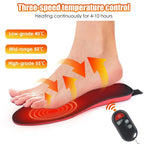 Heated Insoles | Rechargeable 10-Hour & 3 Heat Levels | Slim Slip-In
