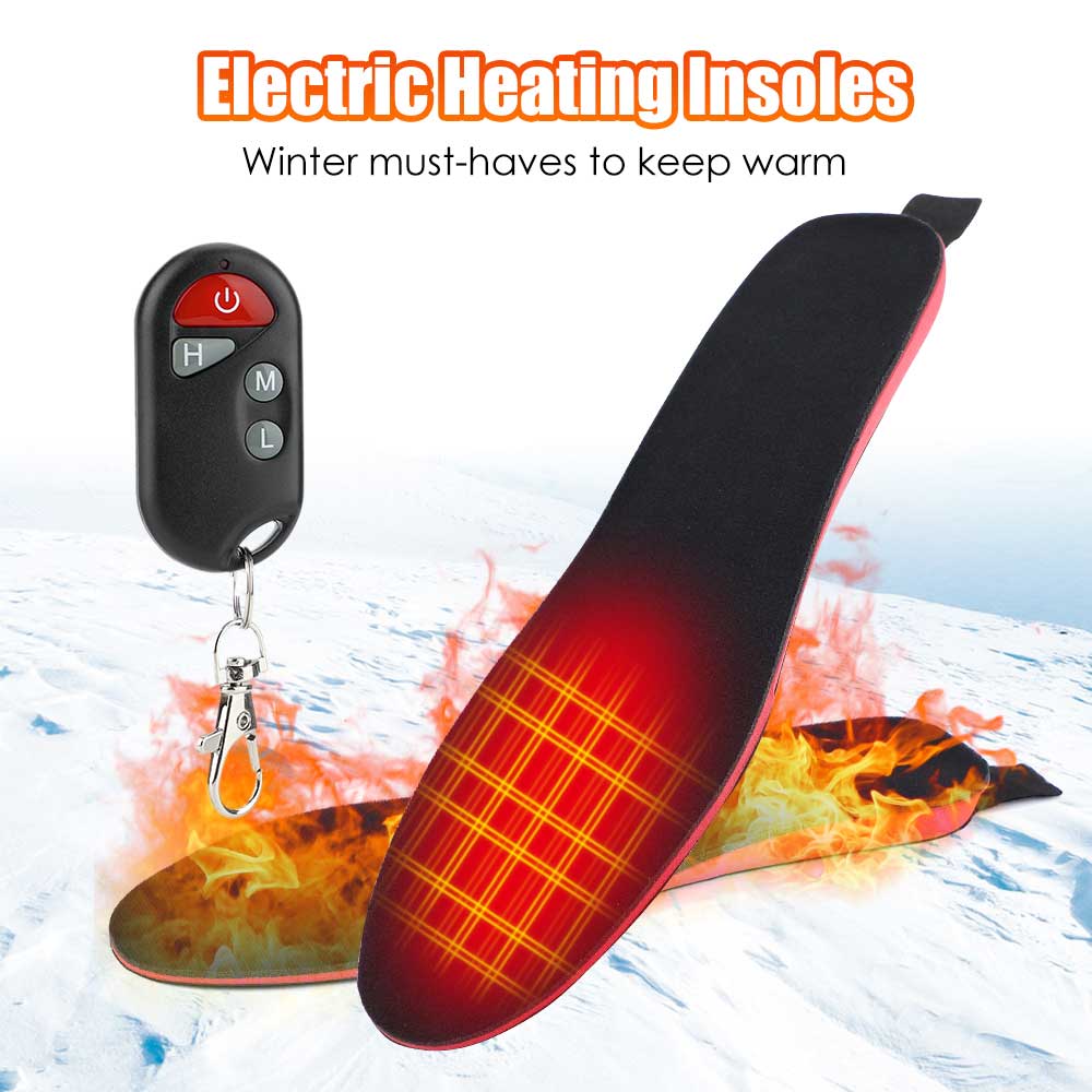 Heated Insoles | Rechargeable 10-Hour & 3 Heat Levels | Slim Slip-In