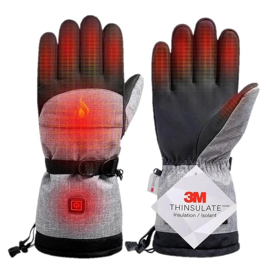 Heated Ski Gloves | Far-Infrared Full-Hand Heating & Rechargeable 7-Hour Battery