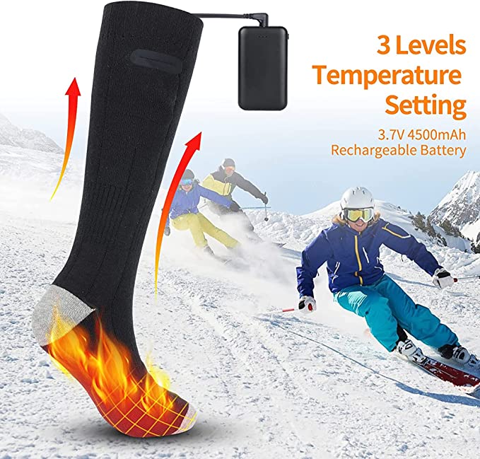 Heated Socks | USB Rechargeable & 3 Heat Settings | Unisex