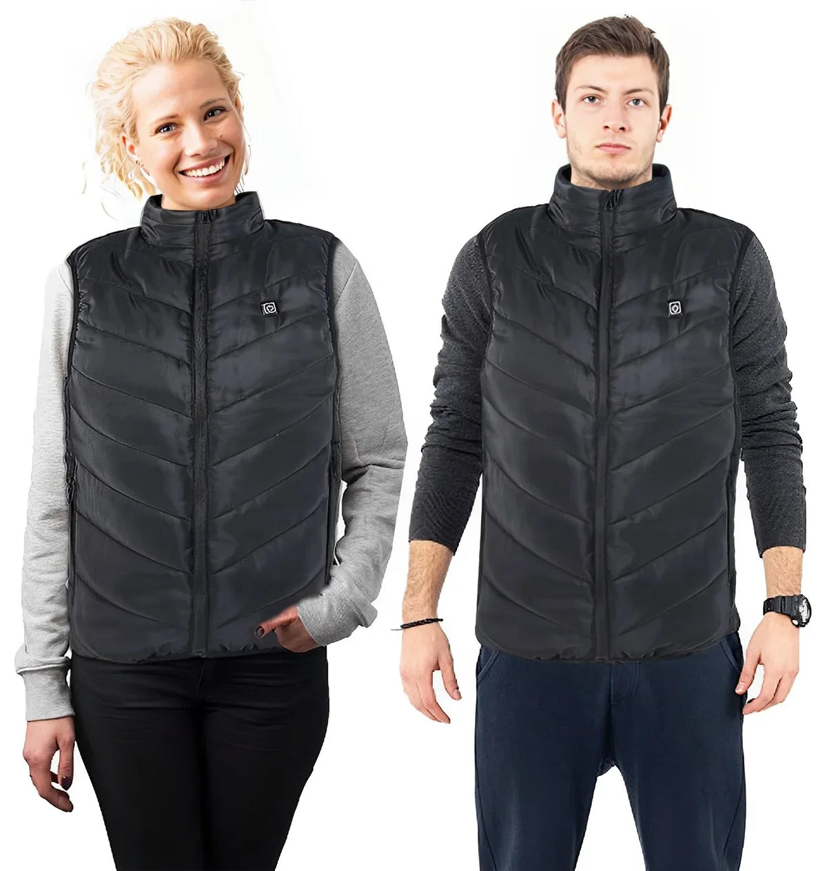 Heated Vest | Carbon Fiber 4-Zone & USB-Powered | Includes 10,000 mAh Battery
