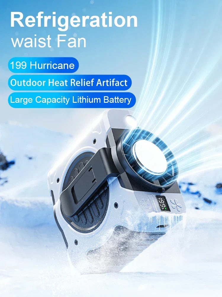 Hip Clip Fan | 8000mAh Battery & Ceramic Cooling | Neck & Handheld