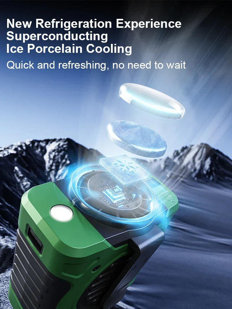 Hip Clip Fan | 8000mAh Battery & Ceramic Cooling | Neck & Handheld