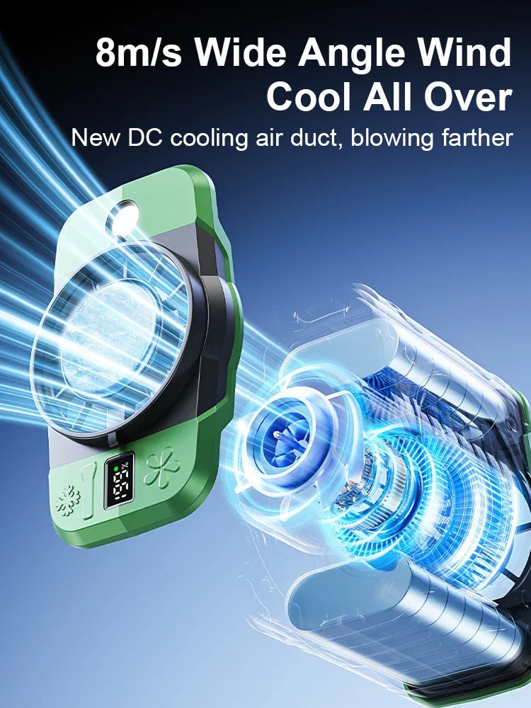 Hip Clip Fan | 8000mAh Battery & Ceramic Cooling | Neck & Handheld