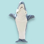 Hooded Blanket | Plush Flannel Fleece & Shark Design | Sizes S–XL