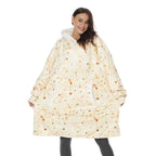 Hooded Blanket | Ultra-Soft Fleece & Wool Hood & Pockets | One Size