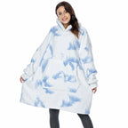 Hooded Blanket | Ultra-Soft Fleece & Wool Hood & Pockets | One Size