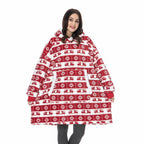 Hooded Blanket | Ultra-Soft Fleece & Wool Hood & Pockets | One Size
