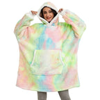 Hooded Blanket | Ultra-Soft Fleece & Wool Hood & Pockets | One Size