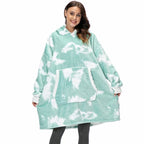 Hooded Blanket | Ultra-Soft Fleece & Wool Hood & Pockets | One Size