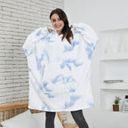 Hooded Blanket | Ultra-Soft Fleece & Wool Hood & Pockets | One Size