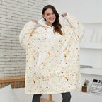 Hooded Blanket | Ultra-Soft Fleece & Wool Hood & Pockets | One Size