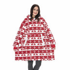 Hooded Blanket | Ultra-Soft Fleece & Wool Hood & Pockets | One Size