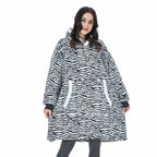 Hooded Blanket | Ultra-Soft Fleece & Wool Hood & Pockets | One Size