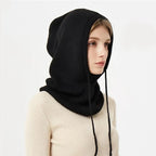 Hooded Winter Hat | Cashmere Knit & Adjustable Drawstring