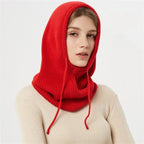 Hooded Winter Hat | Cashmere Knit & Adjustable Drawstring