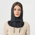 Hooded Winter Hat | Cashmere Knit & Adjustable Drawstring