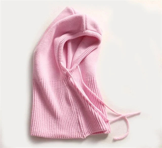Hooded Winter Hat | Cashmere Knit & Adjustable Drawstring