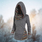 Hoodie | Tribal Geometric Print, Hooded & Long-Sleeve | Sizes S–5XL
