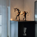 Horse Sculpture | Metal & Battery-Operated Fairy Lights