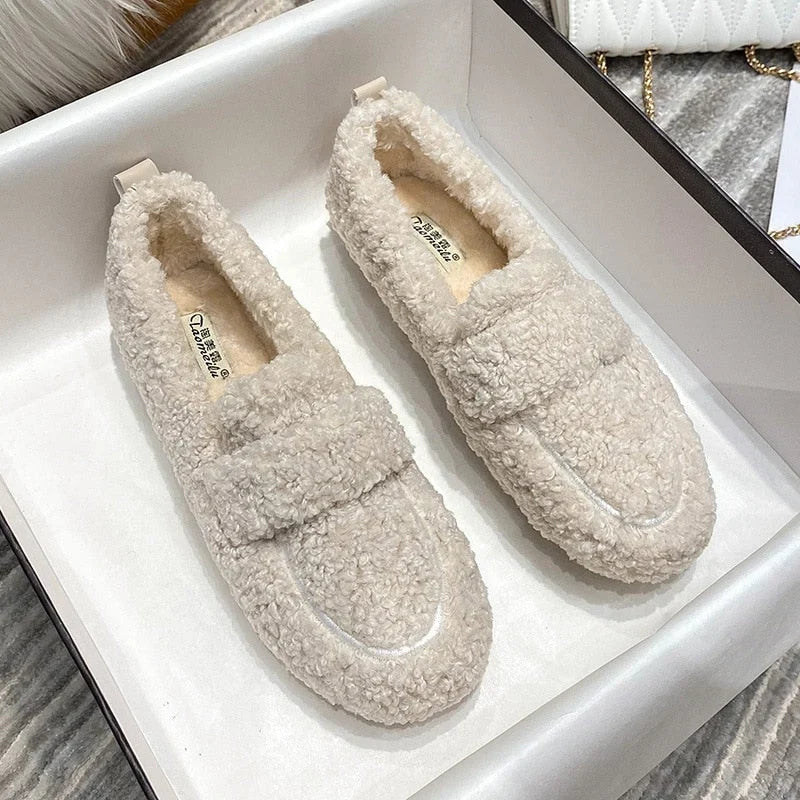 House Slippers | Wool & Plush Lining | Slip-On Design