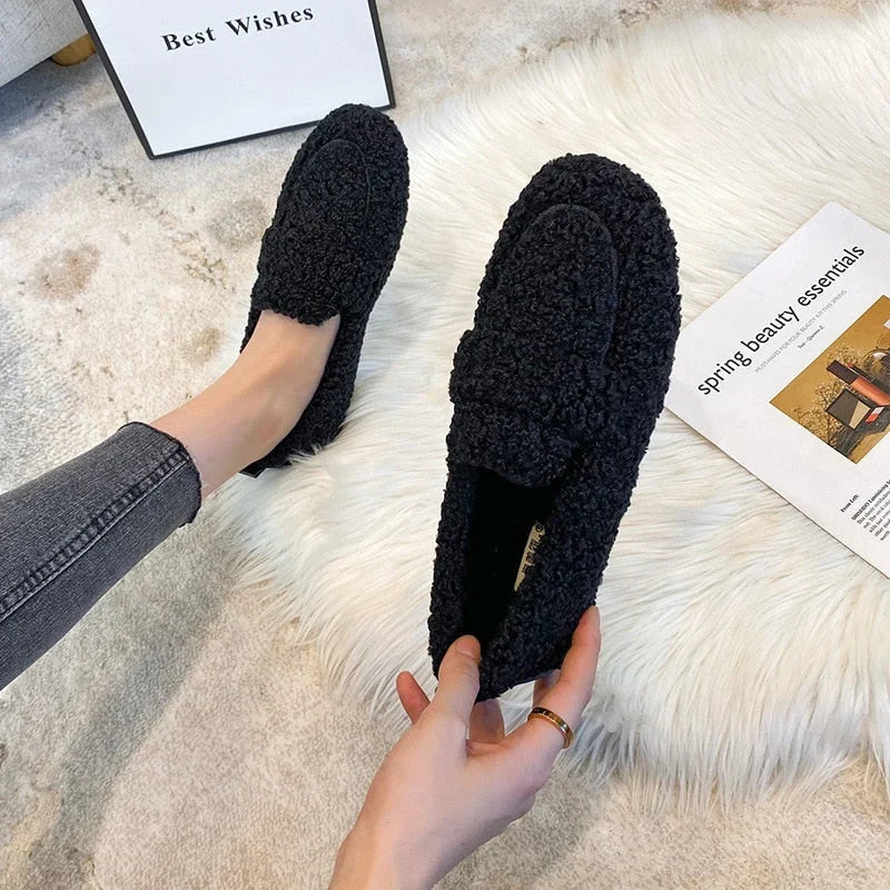 House Slippers | Wool & Plush Lining | Slip-On Design