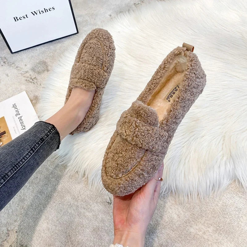 House Slippers | Wool & Plush Lining | Slip-On Design