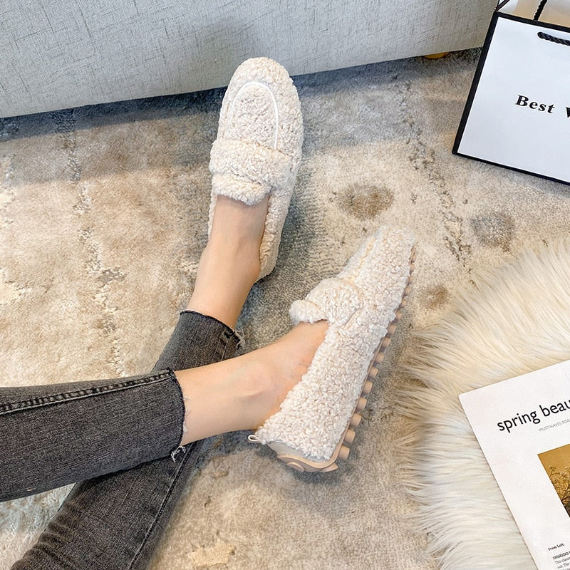 House Slippers | Wool & Plush Lining | Slip-On Design