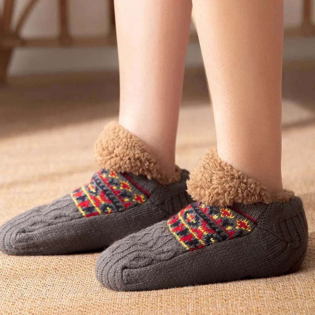 House Socks | Plush Velvet & Non-Slip Sole | One Size EU 36–44