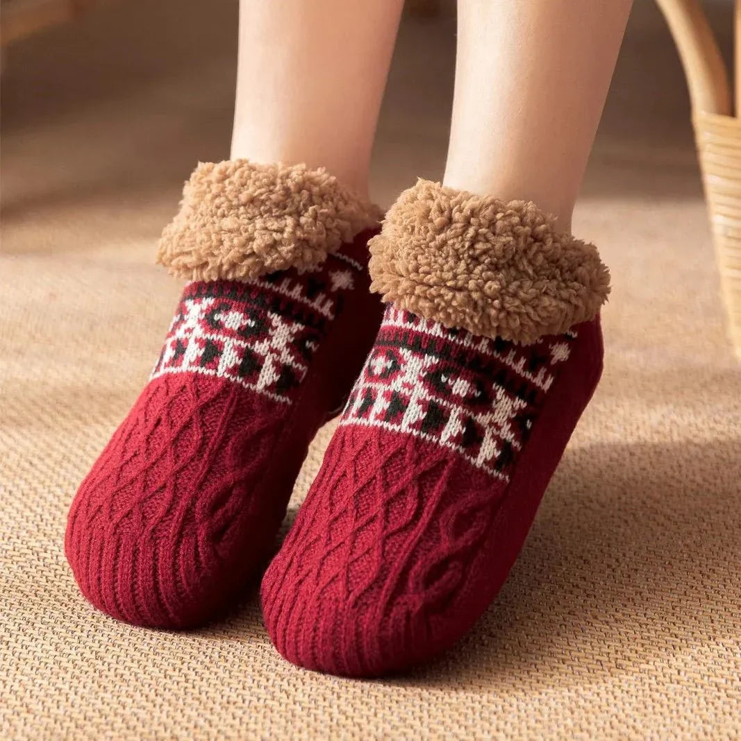 House Socks | Plush Velvet & Non-Slip Sole | One Size EU 36–44