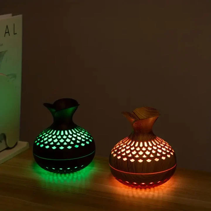 Humidifier | Wood Grain Design & LED Night Light