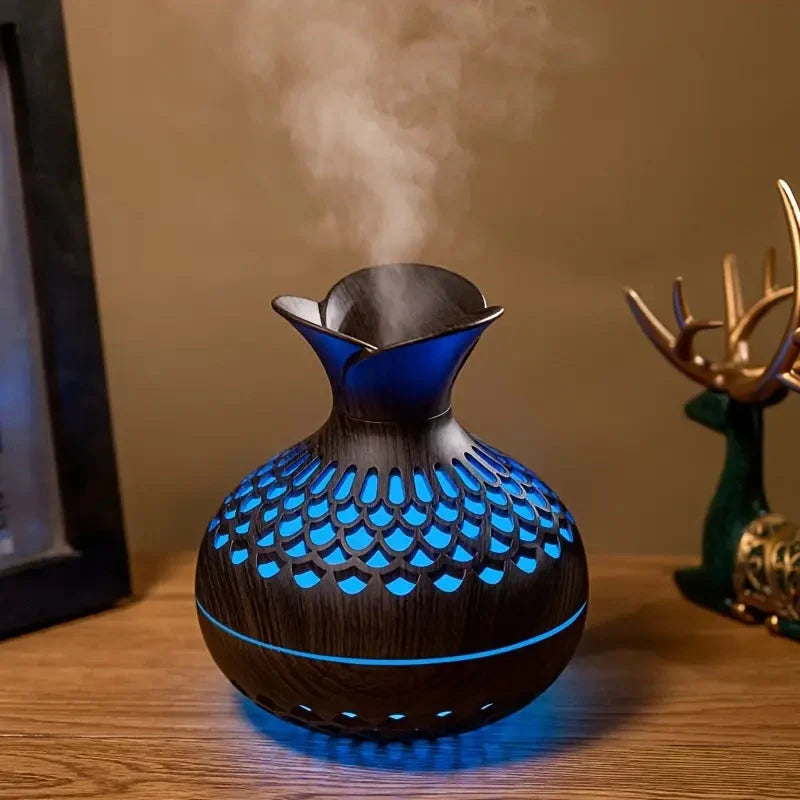 Humidifier | Wood Grain Design & LED Night Light