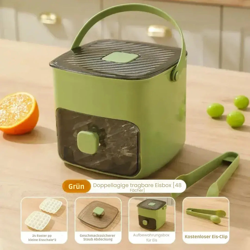 Ice Cube Tray | One-Push Release & Stackable | 48 Cubes