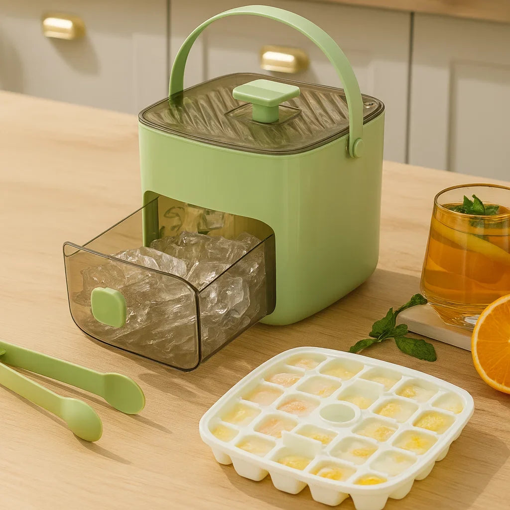 Ice Cube Tray | One-Push Release & Stackable | 48 Cubes