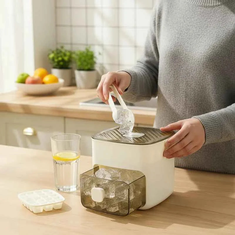 Ice Cube Tray | One-Push Release & Stackable | 48 Cubes