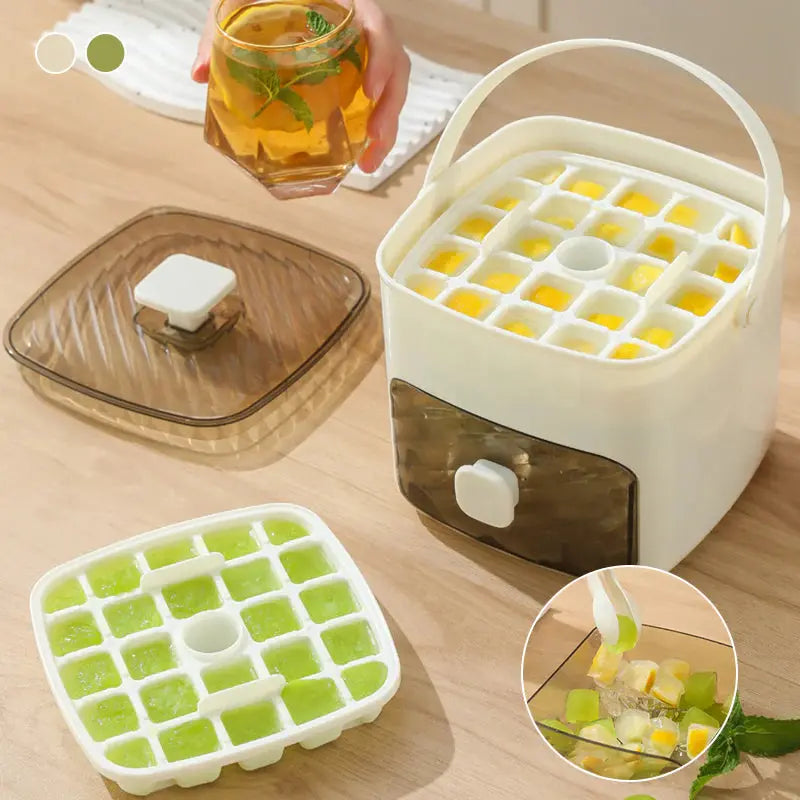 Ice Cube Tray | One-Push Release & Stackable | 48 Cubes